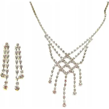 Souprava šperků Stříbrná souprava šperků NÁHRDELNÍK NÁUŠNICE se zirkony – svatba, svatební hostina