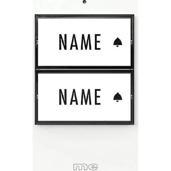 Domovní zvonek m-e modern-electronics 41357 bezdrátový zvonek vysílač osvětlený, se jmenovkou