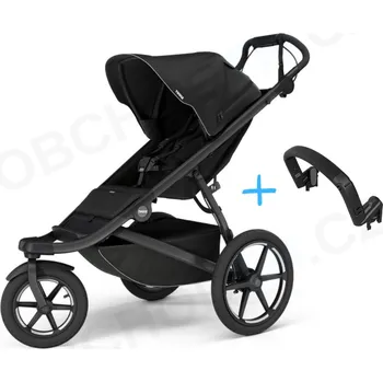 Kočárek Thule Urban Glide 3 Black s magnetickou sponou + madlo