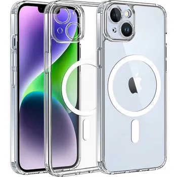 Pouzdro na mobilní telefon Pouzdro pro iPhone 14 Plus s technologií MAGSAFE ANTI SHOCK CLEAR + Sklo