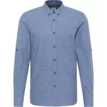 Pánská velká košile s dlouhým rukávem Mustang 1016247-12722 tmavě modrá (5XL)