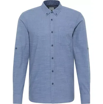 Pánská móda Pánská velká košile s dlouhým rukávem Mustang 1016247-12722 tmavě modrá (5XL)