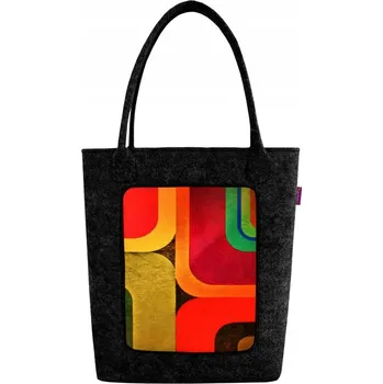 Kabelka Bertoni shopper kabelka plst černá