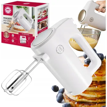 RUČNÍ MIXÉR 400 W HM24010W BÍLÝ 5 RYCHLOSTÍ FUNKCE TURBO ŠLEHAČE HÁKY