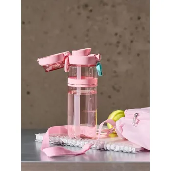 Láhev Sinsay - Láhev se slámkou - pastelová růžová - 250HD-03X - 250HD-03X-ONE