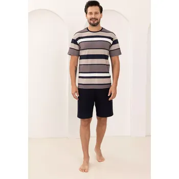 Pánská móda PÁNSKÉ PYŽAMO 501 W/26 Hnědá XL