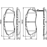 Bosch 0 986 461 142 Sada brzdových destiček, kotoučové brzdy