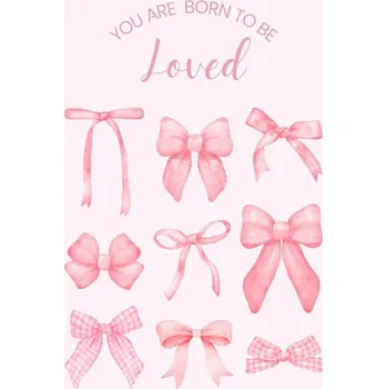 Plakát Plakát, Obraz - Pink Bows Born To Be Loved, Saskia Michele