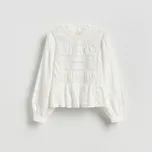 Reserved - Ažurová halenka - bílá - 255JU-00X - 255JU-00X-XL