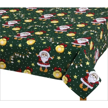ubrus Bellatex Ubrus VÁNOCE vánoční motiv zelený 100x100 cm