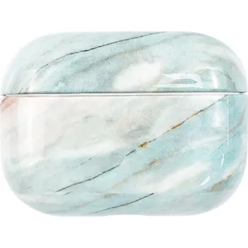 Pouzdro na mobilní telefon Mramorový obal z tvrdého plastu pro AirPods Pro - mentolovobéžový