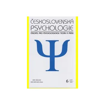 Časopis Československá psychologie 2012 6 : časopis pro psychologickou teorii a praxi - Kolektiv autorů
