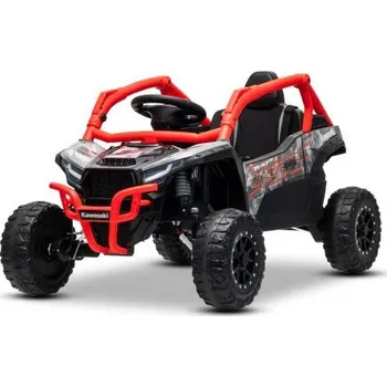 Dětské elektrovozidlo Elektrické autíčko Kawasaki TERYX KRX 1000 12V, červené, jednomístné, odpružená zadní náp