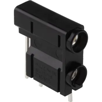 Elektrická zásuvka Banánek 10A 50V Černá Samice Mosaz 29.7mm