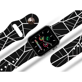 Ostatní příslušenství k chytrým hodinkám Mi-band.cz Apple watch řemínek Mnohoúhelníky Rozměr: 38/40/41/42(S10)mm, barva pásku: černá