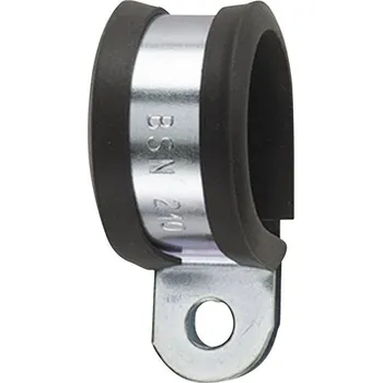 Stahovací páska HellermannTyton AFCS10 upevňovací příchytka šroubovací 166-50600 Průměr kabelového svazku (rozsah) 10 mm (max) s ochranným profilem z chloroprenu kov, černá 1