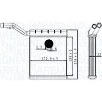 Výměník tepla Výměník tepla, vnitřní vytápění MAGNETI MARELLI 350218480000