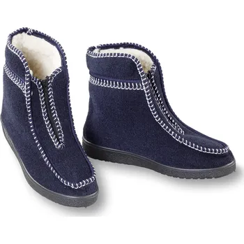 Pánská zimní obuv Wooline Důchodky s ovčí vlnou, modré Velikost obuvi: 40
