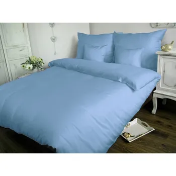 Povlečení Povlečení bavlněný satén UNI - světle modrá 200x220+2x70x90