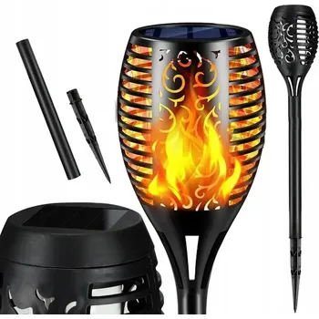 Venkovní osvětlení Solární zahradní lampa, zapichovací, imitace pochodně s plamenem, teplá bílá 1700K, velikost M