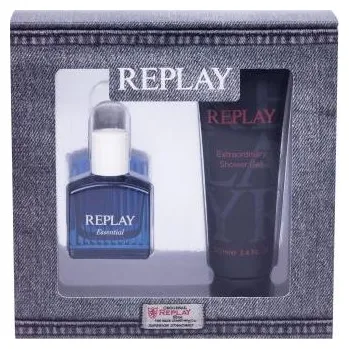 Pánský parfém Replay Essential For Him dárková kazeta: EDT 30 ml + sprchový gel 100 ml pro muže