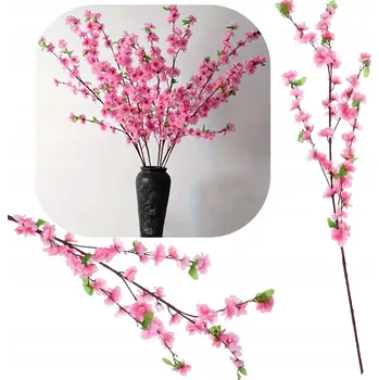 umělá květina Dekorační Větvička Umělé Květy do vázy s větvičkou Višňový Květ 120 cm