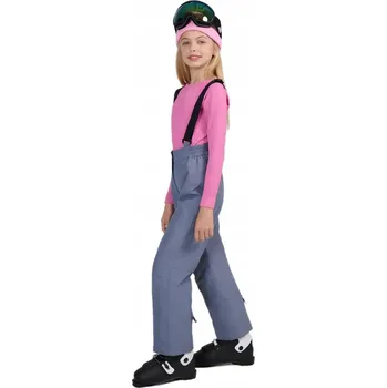 Snowboardové kalhoty Dívčí lyžařské kalhoty 4F FTRF0948 světle šedé 25S velikost 128 cm