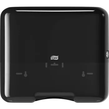 Dávkovač mýdla Dávkovač papírových ručníků Plast, Černá, Nástěnná montáž 135mm x 291mm, šířka: 332mm, sortiment: Singlefold Tork