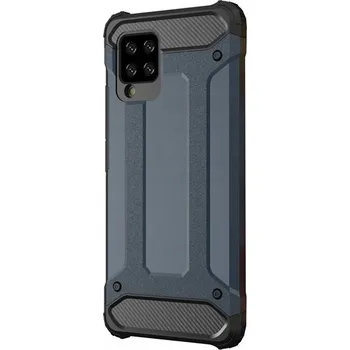 Pouzdro na mobilní telefon Pouzdro pro Samsung Galaxy A42 5G ARMOR CASE PANCERNE ZADNÍ KRYT MODRÉ + SKLO