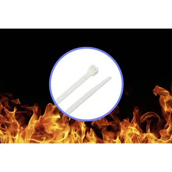 Stahovací páska TRU COMPONENTS TC-12533336 stahovací pásky 300 mm 4.8 mm bílá Ohnivzdorný 100 ks