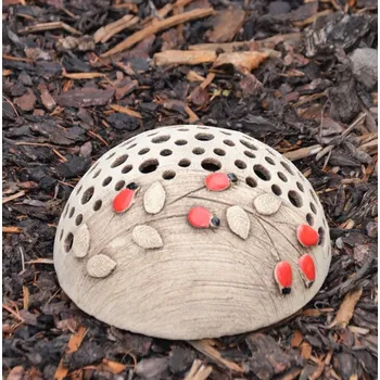 Svícen Keramická půlkoule se šípky na svíčku, zahradní dekorace