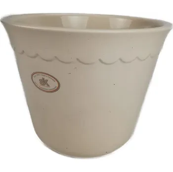 Květináč Krémový keramický květináč Bergen, 21 x 17 cm, 2. jakost