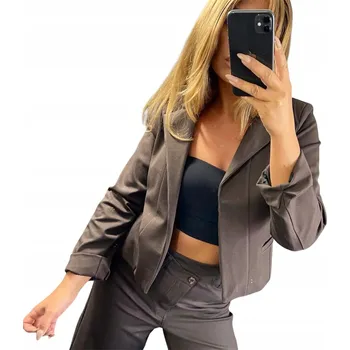 Dámské sako M332 ELEGANTNÍ HNĚDÉ BOLERO SAKO vel. 38 (M)