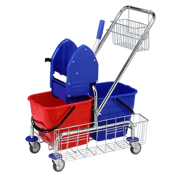 Úklidový vozík Dvojkbelíkový vozík pochromovaný 17 l Druh: Bez ždímače