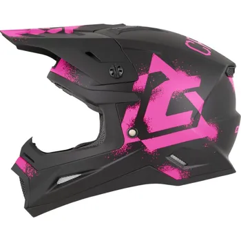 Helma na motorku Přilba Cross Cup 2 Crew, CASSIDA (černá matná/růžová fluo) 2026 XS (53 až 54 cm)