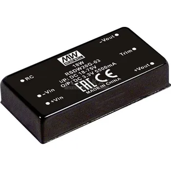 Měnič napětí MEAN WELL RSDW20G-12 DC/DC měnič napětí 1.67 A 20 W Počet výstupů: 1 x Obsah 1 ks