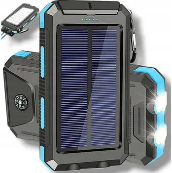 Powerbanka Solární powerbanka s výkonnou svítilnou 20000 mAh + kompas