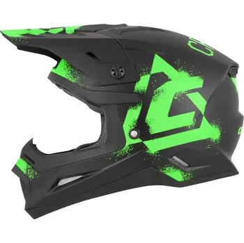 Helma na motorku Přilba Cross Cup 2 Crew, CASSIDA (černá matná/zelená fluo) 2026 XS (53 až 54 cm)