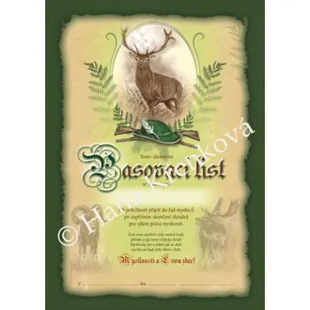 Umění PASOVACÍ LIST na myslivce