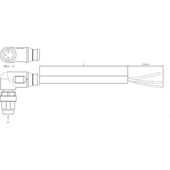 TE Connectivity upravený zástrčkový konektor pro senzory - aktory, 1-2273008-3, piny: 3, 5.00 m, 1 ks