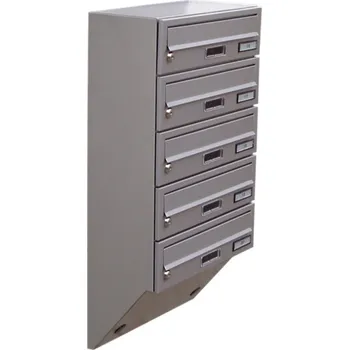 Poštovní schránka M37U modulová schránka úkosová 3 ks jmenovka RAL 7016 / Antracit