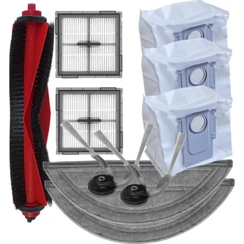 Sada příslušenství pro robotický vysavač HEPA filtry, kartáče, mopy do vysavače ROBOROCK Q10 VF+ Black a sáčky, 10ks sada
