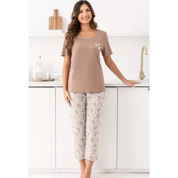 Pánská móda DÁMSKÉ PYŽAMO 729 W/26 Béžová M
