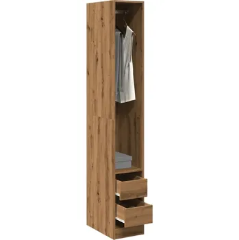 Šatní skříň Skříň, barva dub artisan, 30x50x200 cm, materiál na bázi dřeva