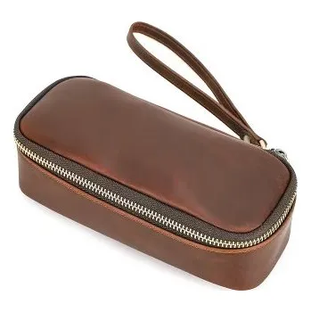 Kožené pouzdro na dvě dýmky Firedog TM_P12