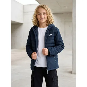 Chlapecká bunda Sinsay - Prošívaná softshellová bunda s kapucí - námořnická modrá - 121HE-59X - 121HE-59X-146
