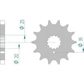Nářadí na motocykly Řetězové kolo AFAM 33600-15