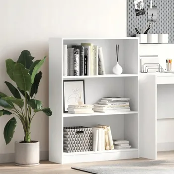 Knihovna VidaXL Regál, bílý, 80x24x109 cm, dřevotříska