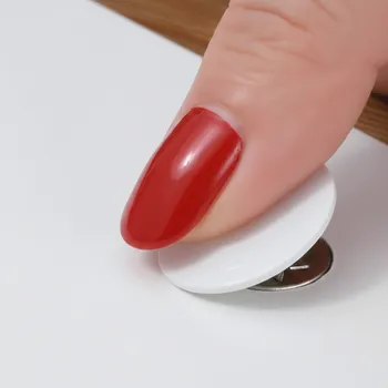 Nábytkové kování Interex Samolepicí krytka / Bílý lesk 14 mm