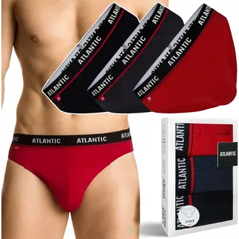 Slipy Pánské slipy 3-BALENÍ Sportovní bavlněné ATLANTIC 3MP-123 - M